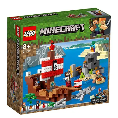LEGO Minecraft-pirate ship Adventure, construction toy and adventures at sea (21152) LEGO Minecraft-pirate ship Adventure, construction toy and adventures at sea (21152)