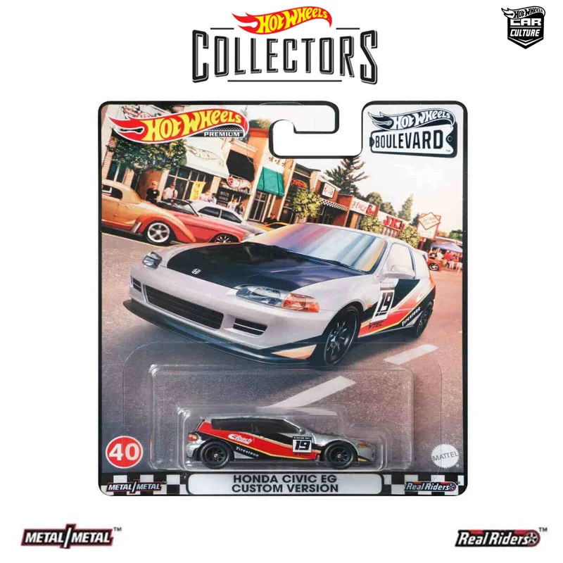 Автомобиль Бульвар Hot Wheels Premium 2021 HONDA CIVIC EG металлический корпус подарки для детей
