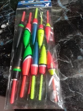 10 unids/lote pesca Float de boya Bobber palo aparejos de pesca Vertical 1g 2g 2,5g 4g 5g tamaño de mezcla de Color para accesorios de pesca de la carpa