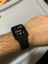 Correa de cuero para Apple Watch, banda magnética de 44mm, 40mm, 38mm y 42mm para reloj inteligente iWatch series 3, 4, 5, se, 6