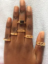 Tocona 15 unids/set, Virgen María Anillos de oro para mujer corazón manos de Fátima Anillos Cruz hoja geométrica Kольцо de joyería 7056