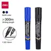 DELI Water Proof Permanent Marker 2pcs/Lot Bullet Tip 1.5mm Chisel tip 1-6mm ES555 Office supplies Dual tips Permanent markers ► Photo 1/6