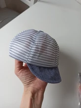 Sombrero Mono para bebé de algodón para verano, gorro Niño a rayas informal, aleros suaves, protección solar, gorros, gorros