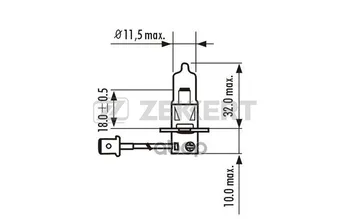 

Bulb H3 12 V 55 W pk22s zekkert art. LP-1139