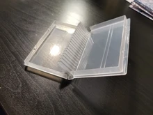 Caja de almacenamiento clara de 10/20/30 ranuras para limas de uñas, contenedor para accesorios de uñas