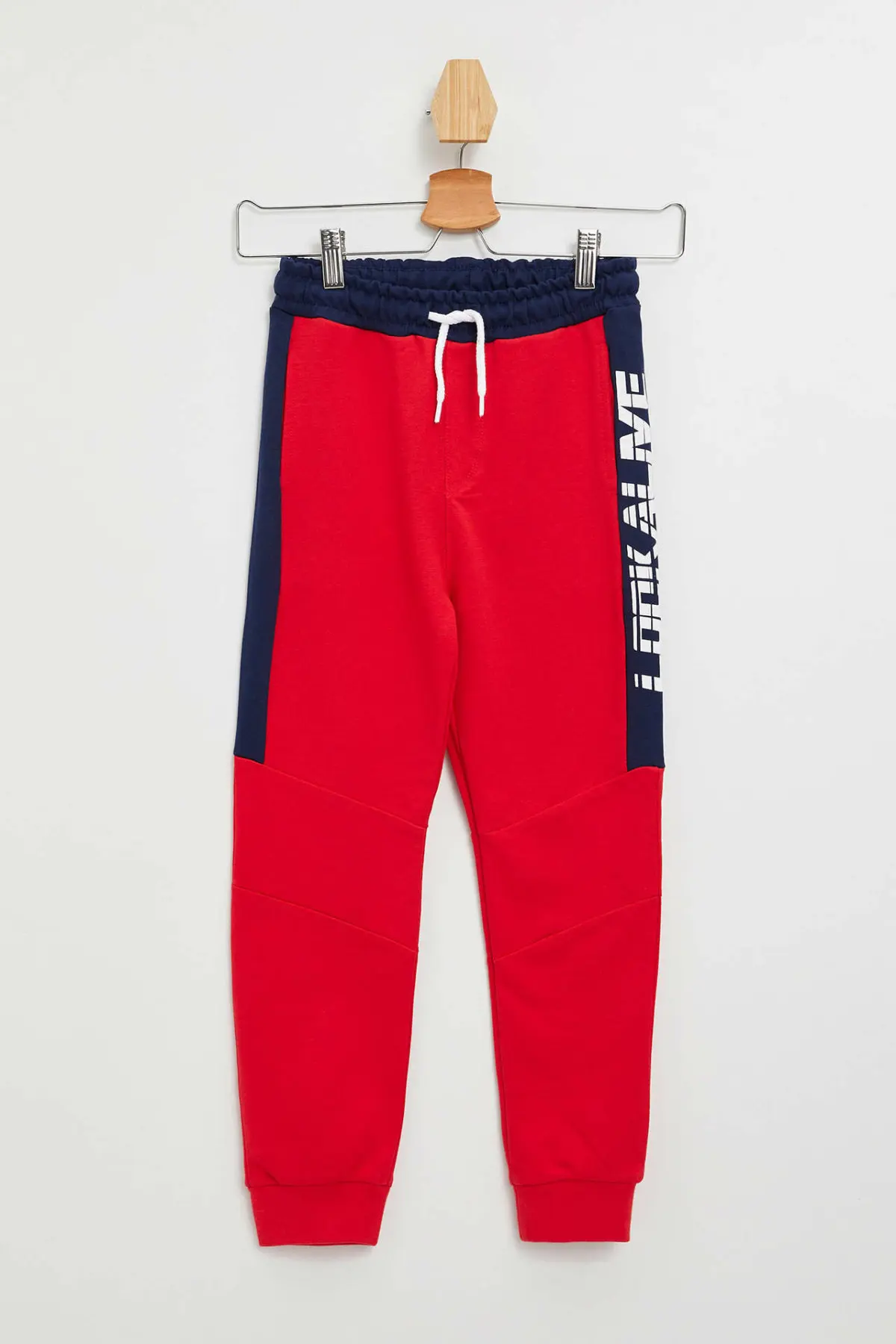 

DeFacto Fashion Boy Drawsling Trousers Children Casual Solid Sport Letter Pattern Long Pants Boys Cotton Loose Pant- L2859A619AU