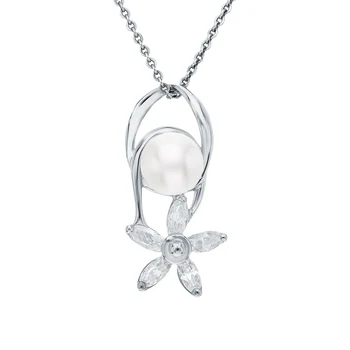 

Silver Pendant with cultured pearls and cubic zirconia sunlight sample 925