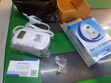 Detector de Gas 2 en 1, alarma de Gas Natural, propano, CO, con Sensor de fugas, con promoción de voz y pantalla LED