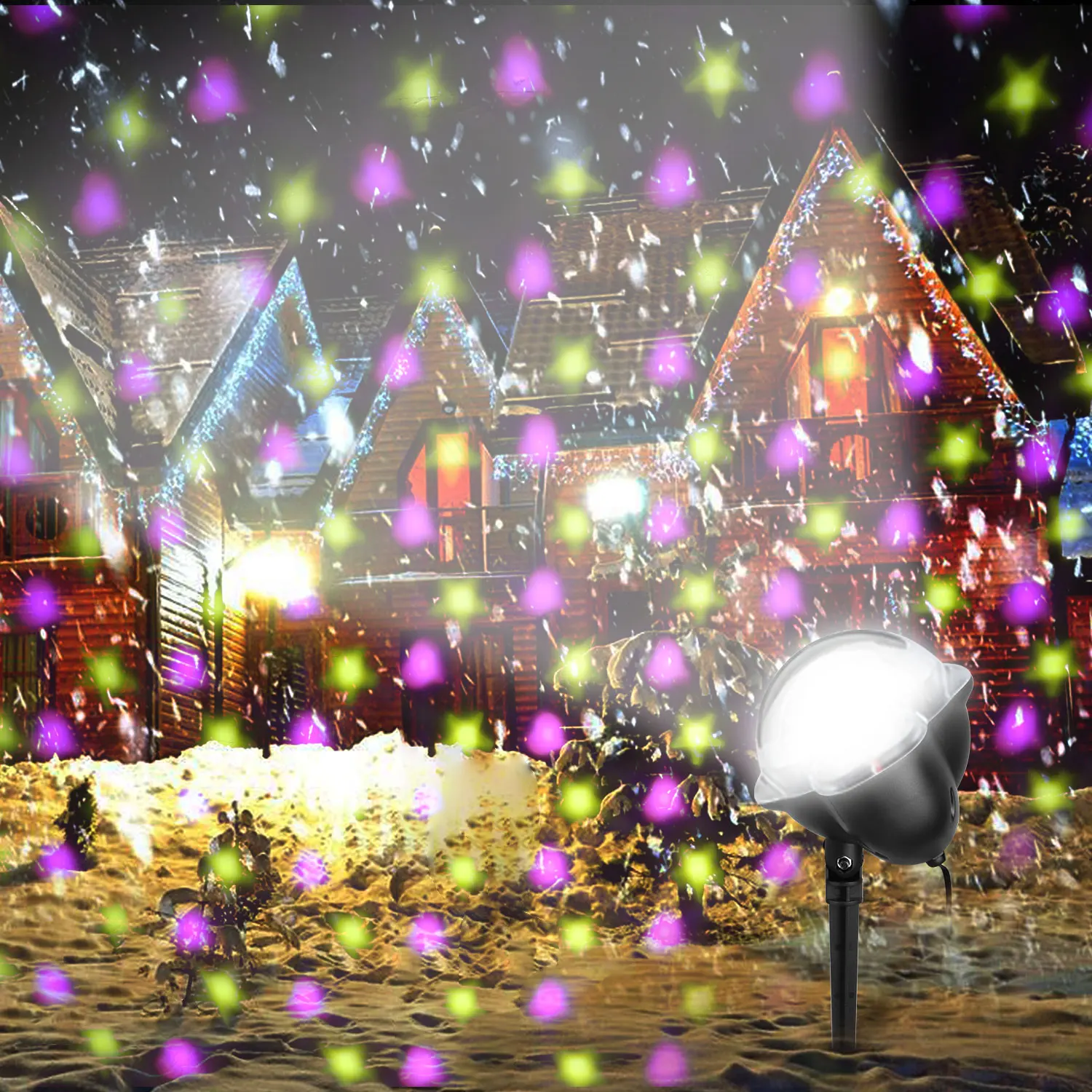 Открытый сад газон сценический эффект свет любовь лазерный проектор звезд Водонепроницаемый Пейзаж парковый, садовый Рождественский декоративный светильник