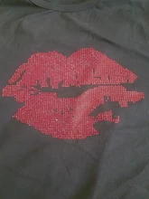 Black T-Shirts Short-Sleeve Trend-Tops Hot-Drilling Korean-Version Cotton Women Summer