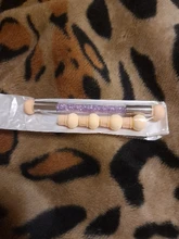 1 pincel de decoración de uñas con degradado, bolígrafo de dibujo de pintura con 4 cabezales de esponja de repuesto, herramienta de manicura con mango de diamante de imitación de doble extremo NB14 #