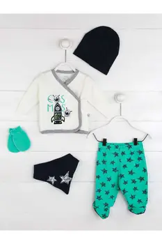 

Green Newborn Baby Clothes Baby Clothing Cartoon Kids Newborn Girl Suit Size length Cotton Sets 5 pcs/set Baby Fashions