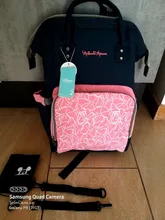 Bolsa de pañales con USB de Disney, mochila momia de maternidad/bolsa de pañales para bebé, bolso de viaje de Mickey Mouse, bolsa para cuidado del bebé, bolsa húmeda