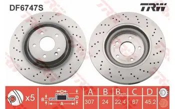 

TRW Front brake disc