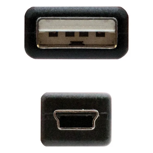 USB 2,0 A к Mini USB B Кабель NANOCABLE 10.01.0403 3 м черный
