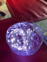 String-Light Battery Party-Decoration Silver-Wire White Garland LED Fairy Powered Christmas