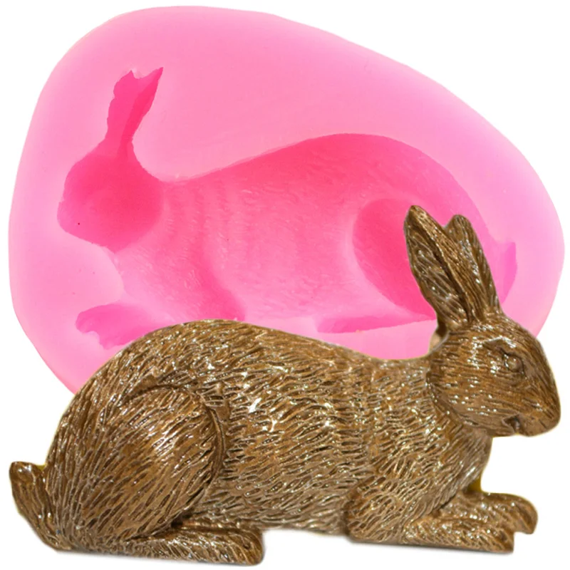 3D Bunny Rabbit Silicone Molds Easter Cupcake Topper Fondant Cake Decorating Tools Candy Resin Clay Chocolate Gumpaste Moulds | Дом и сад