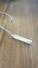 ZORCVENS-collar con colgante de cápsula para hombre y mujer, colgante cilíndrico abierto de Color plata, joyería de recuerdo de acero inoxidable