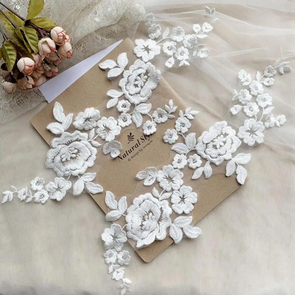 XinYiC Encaje Apliques Escote Parches Fringe Trim Collar