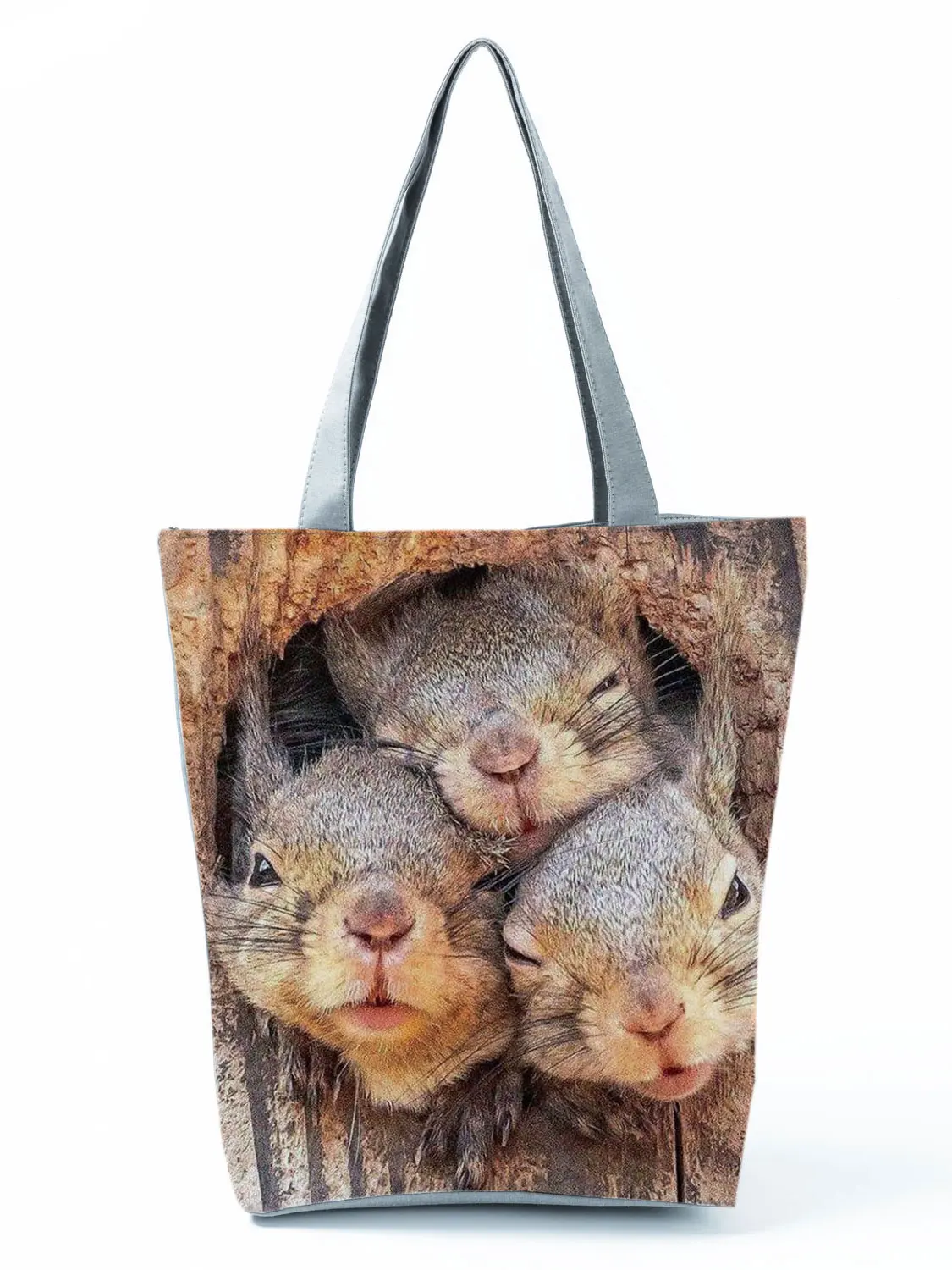 designer bags Squirrel Handbags Print Bags For Women Animal Graphic Lovely Pattern Tote Men Lady Cute Puppy Face Funny Pet Female Shoulder Bag wristlets for women Totes