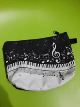 Music Notes Cosmetic Case Women Makeup Bags Piano/Guitar Ladies Storage Bags for Travel