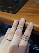 KISSWIFE-Juego de 8 anillos de color dorado para mujer, diseño redondo simple, hecho a mano, anillo geométrico, regalos de joyería para mujer