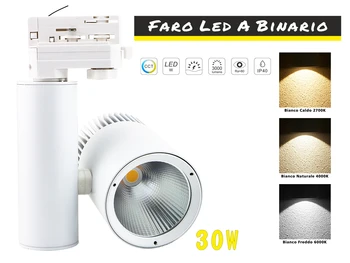 

Headlight lamp Led track 30W phase CCT CRI 90 white casing 2700K 4000K 6000K 3 in 1 light hold 24 degree