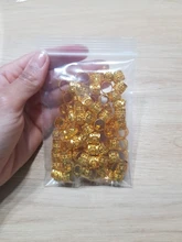 Alileader-Cuentas de tubo para trenzas, anillos de plata dorada para joyería, anillo de cuentas rastas ajustables, esposas trenzadas, cuentas huecas para el pelo