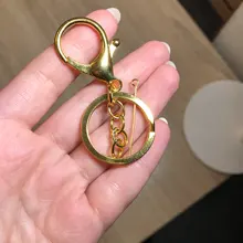 5 unids/lote 30mm llavero largo 70mm Popular clásico 11 colores plateado langosta cierre llavero gancho cadena Fabricación de joyería para llavero