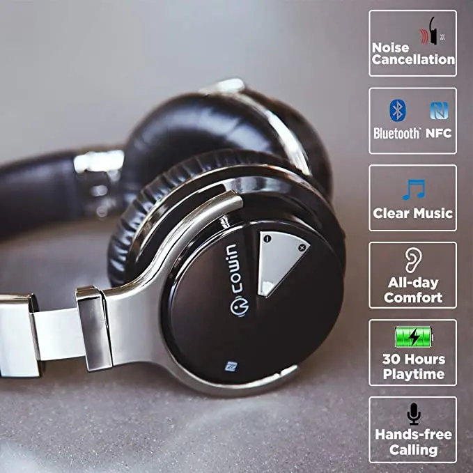 Bluetooth наушники E7 с активным шумоподавлением и микрофоном 30 часов работы|Наушники