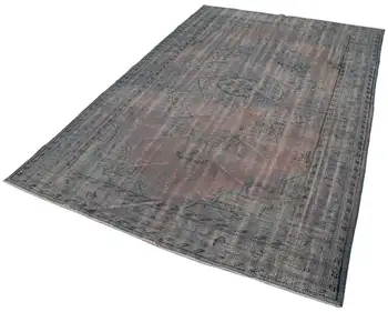 

177x260 Cm Blue Handmade Overdyed Rug-6x8 Ft