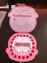 Caja de madera para dientes de bebé, organizador umbilical para los dientes de la leche en inglés/español/portugués, caja de recuerdo para niños y niñas