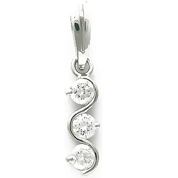 

Esthete pendant with cubic zirconia in white gold