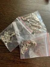 Broche de seguridad de alta calidad, 10 uds., 2,4 cm de longitud, para barra trasera, soporte de insignia, alfileres, joyería DIY