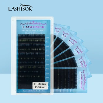 

LASHISOK 25mm Soft Lashes Eyealshes Extensions 15-20mm 20-25mm Flase Eyelashes Long Individual Eyelash Extensions Lashes