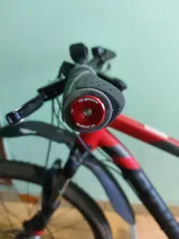 Manillar de bicicleta con tapa extrema de aleación de aluminio, empuñadura con bloqueo, con tapones para MTB, 1 par