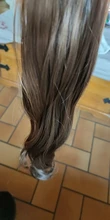 MERISIHAIR-Extensión de cabello sintético, cabello largo, cola de caballo, liso, resistente al calor, con gancho para colocar