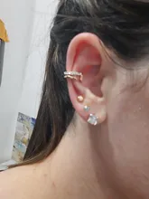 Modyle moda Punk Rock Geometric oreja Cuff para mujeres Vintage plata gemelos unisex Clip pendientes sin Piercing Declaración