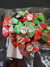 Bows Dog Hair-Bow Grooming Christmas-Dog Elastic-Rubber Cat Pet 10pcs 