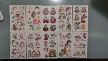 Juego de 10 láminas de tatuajes temporales calcomanías de unicornio para niños, tatuaje de fiesta impermeable