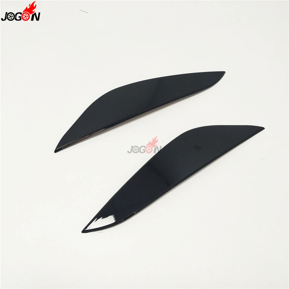Gloss Black Для Tesla модель 3 черное углеродное волокно вид передняя фара лампа крышка век веки брови отделка - Название цвета: Gloss Black
