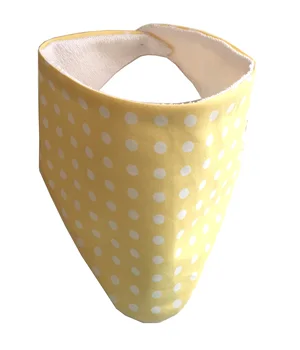 

Pafuli Handmade Kuti's Bandana Bib Yellow Polka Dot