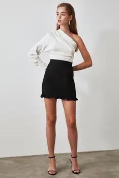 

WOMEN SKIRT BLACK CLOTHING JUPE DRESS SLASH THICK STRAIGHT DOLLY MIDI MAXI SHORT LUXURY AUTUMN WINTER TOP FASHION SEASON