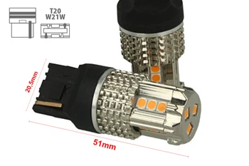 

Led lamp 7740 T20 WY21W 12V 45W No Polarita orange Super powerful arrows