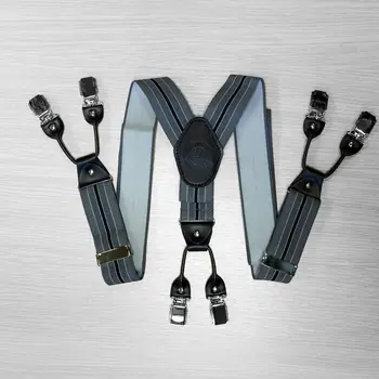 

Suspenders for trousers wide (4 cm, 6 clips, gray) 54170