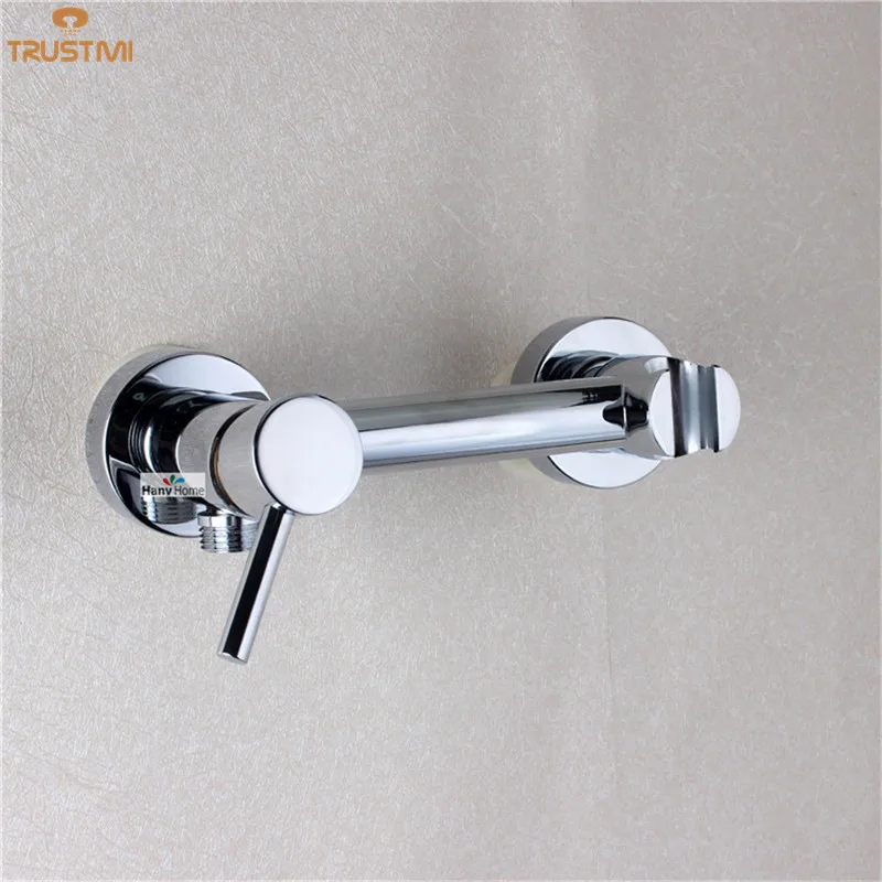 

Free Shipping Solid Brass Chrome Handheld Bidet ,Toilet Portable Bidet Shower Set With Hot and Cold Water Bidet Mixer
