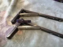 Soportes plegables de acero inoxidable de alta resistencia para mesa, estante plegable para trabajo, ahorro de espacio, bricolaje, 2 uds.