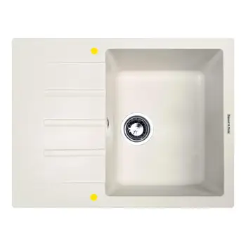 

Kitchen sink Zigmund & shtain rechteck 645 Indian vanilla white granite