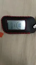 Funda para llave de coche A93 de cuero auténtico para Starline A93 A63 A36 A39 llavero con transmisor LCD y mando a distancia con alarma de coche bidireccional