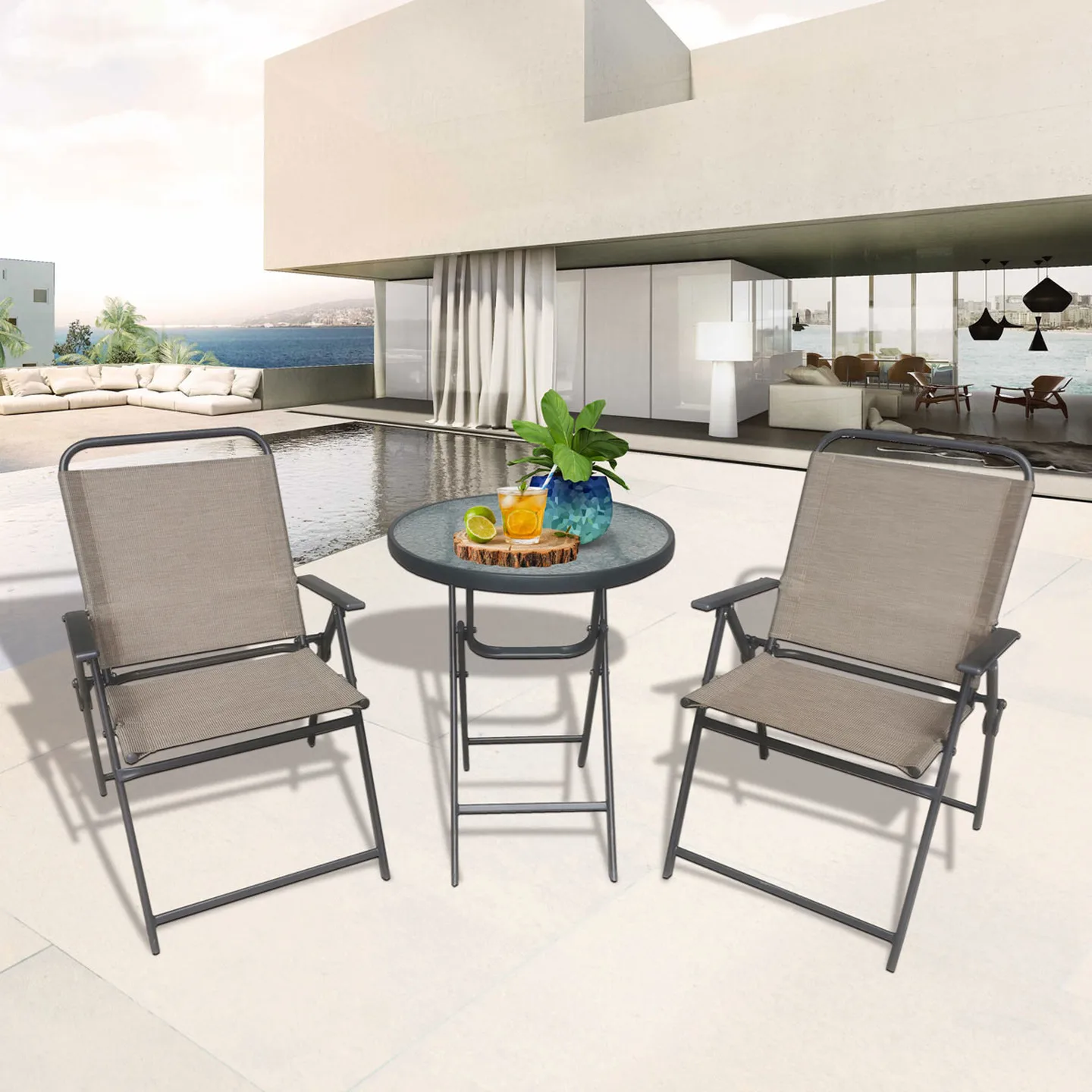 

Sunfun Bistro Folding Table and Chair Set